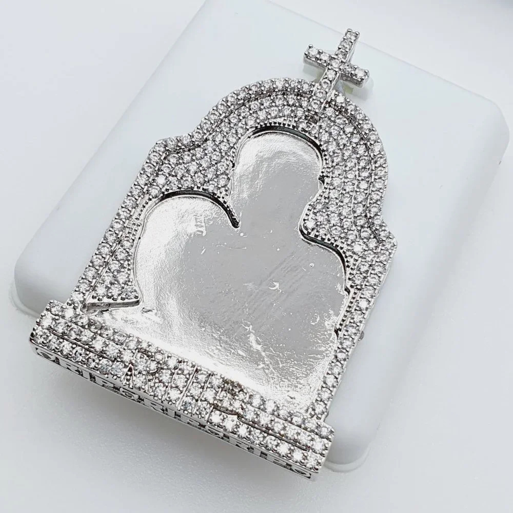 925 Sterling Silver Plated CZ Pendant, EVBRS634